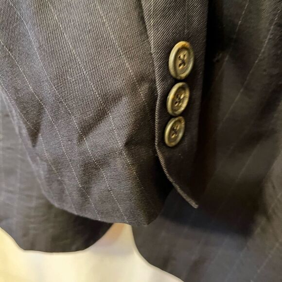 Brooks Brothers Wool Black Pinstripe 2 Button Sport Coat Blazer - Picture 9 of 16